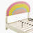 Charming Upholstered Platform Bed with Adjustable Headboard and Rainbow Design-1077783578