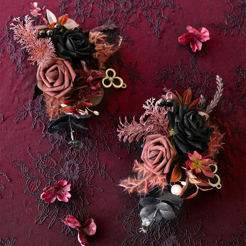 2 pièces fleurs de mariage, fleurs artificielles