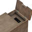 Table d'appoint de salon avec prises de courant, tiroir et porte-gobelet, table de bout brune au fini antique, options de rangement compatibles-338009724
