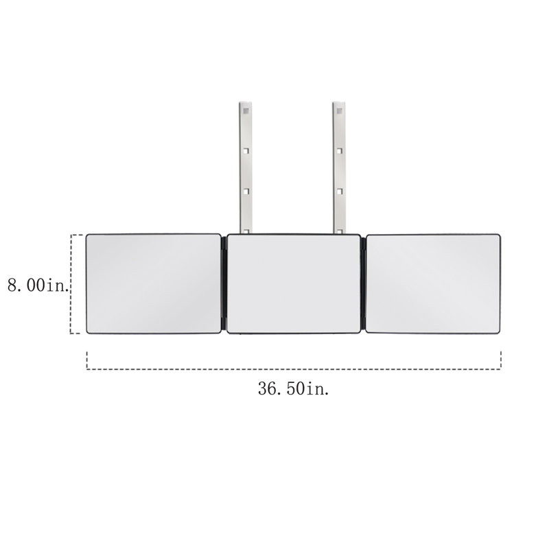 Onondaga Flat Wall Mirror with Hooks