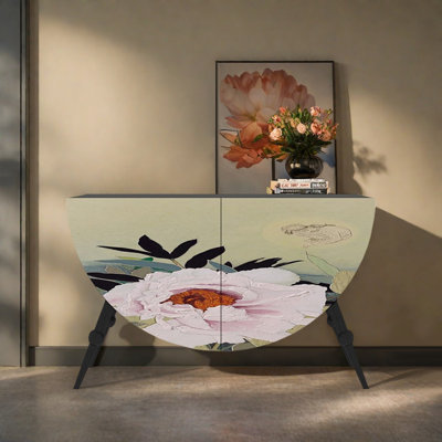 Armoire de salon pratique en demi-cercle