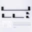 5-Piece Black Decorative Bathroom Hardware Set With Towel Bar,Toilet Paper Holder And Robe Hook