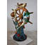 Statue en bronze Afiya Sunken Nautical Wheel avec créatures de la mer, taille: 39 po x 23 po x H 51 po