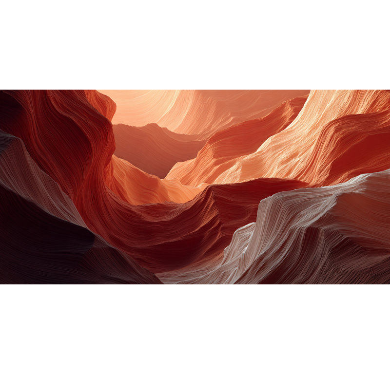 «Canyon Flow», art mural sur toile abstraite, H 24 po x l 48 po x P 1,5 po