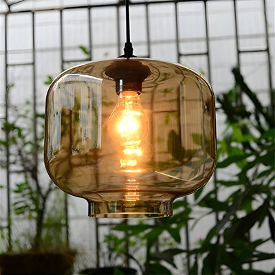1 - Light Matte Black Drum Pendant