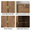 Buffet en noyer avec rainures