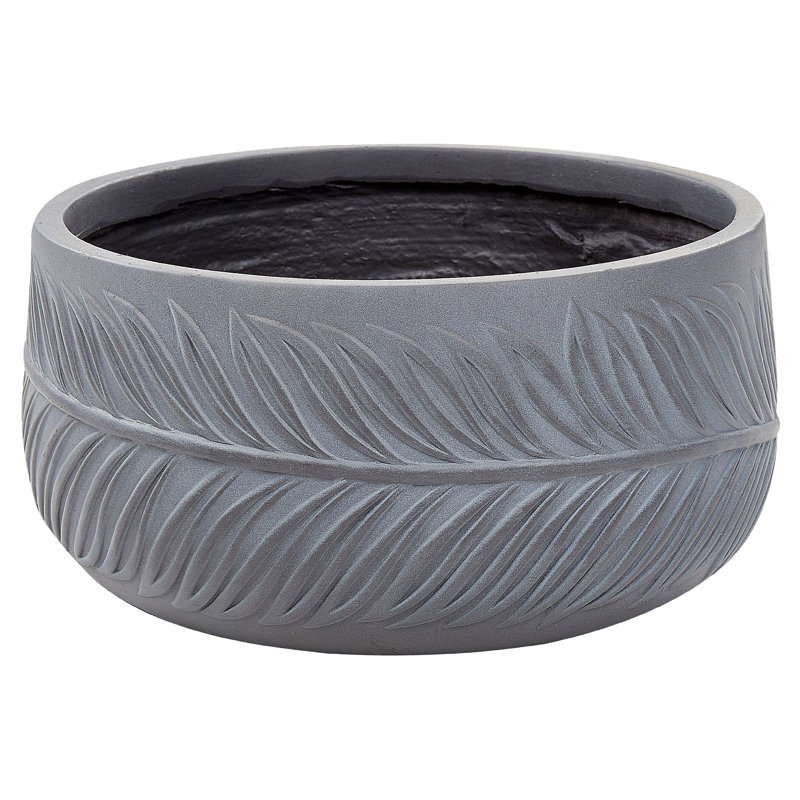 Aneyah Pot Planter, Grey, 19cm H x 35cm W x 35cm D