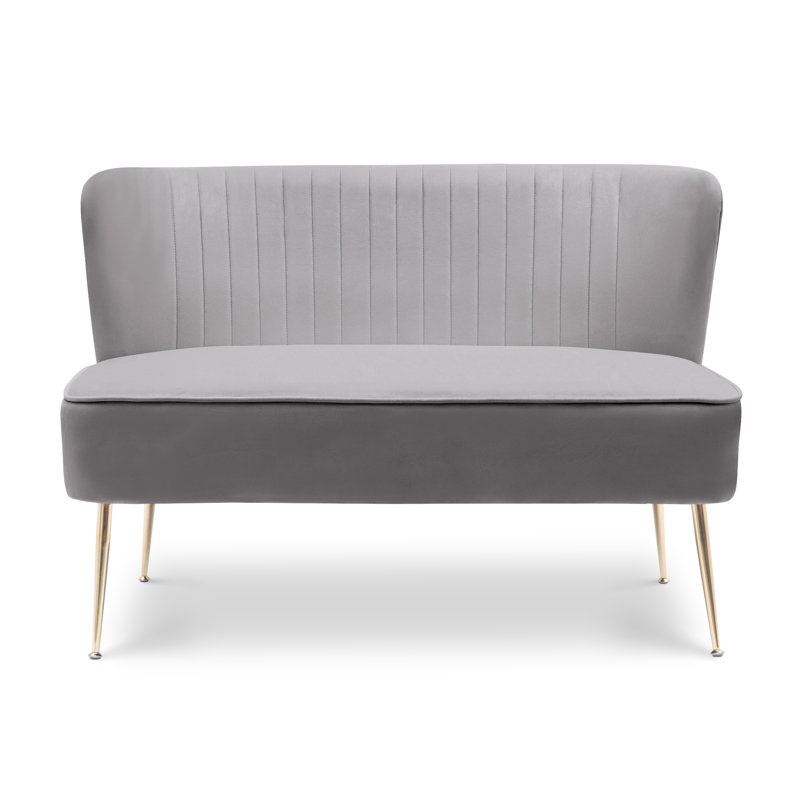 Causeuse rembourrée Farrah, Gris