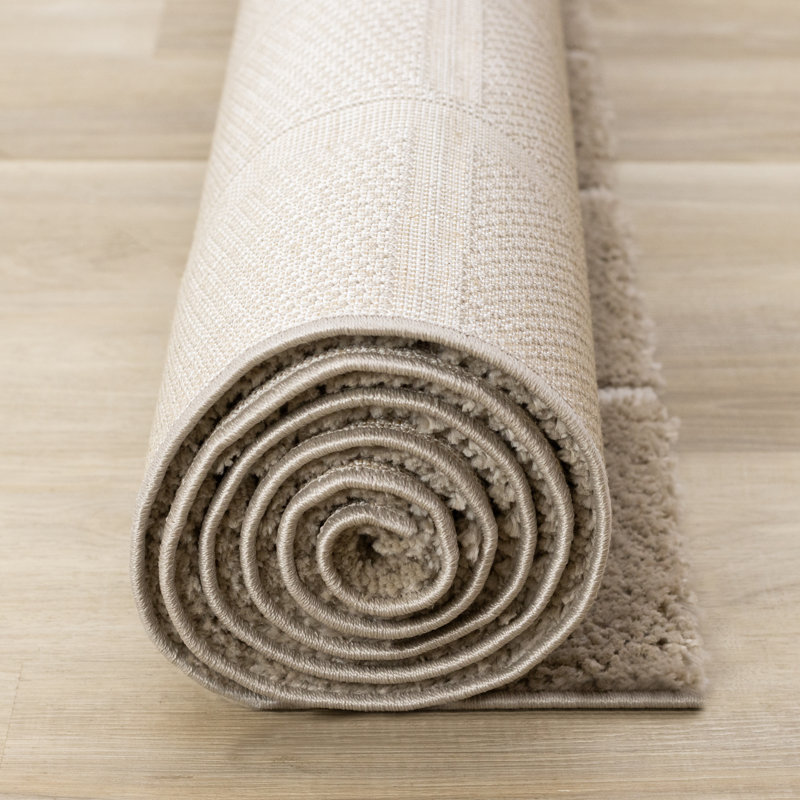 Tapis moderne brun clair Latasia, Rectangle 5 pi 3 po x 7 pi 7 po