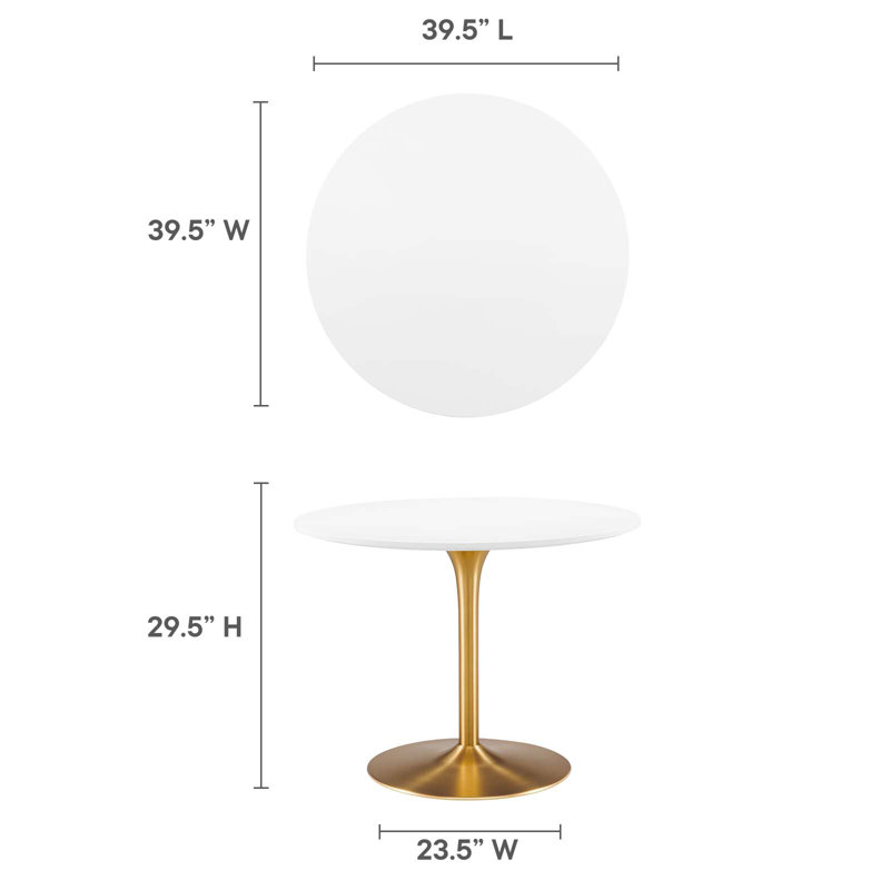Modway Pursuit 40" Dining Table, White