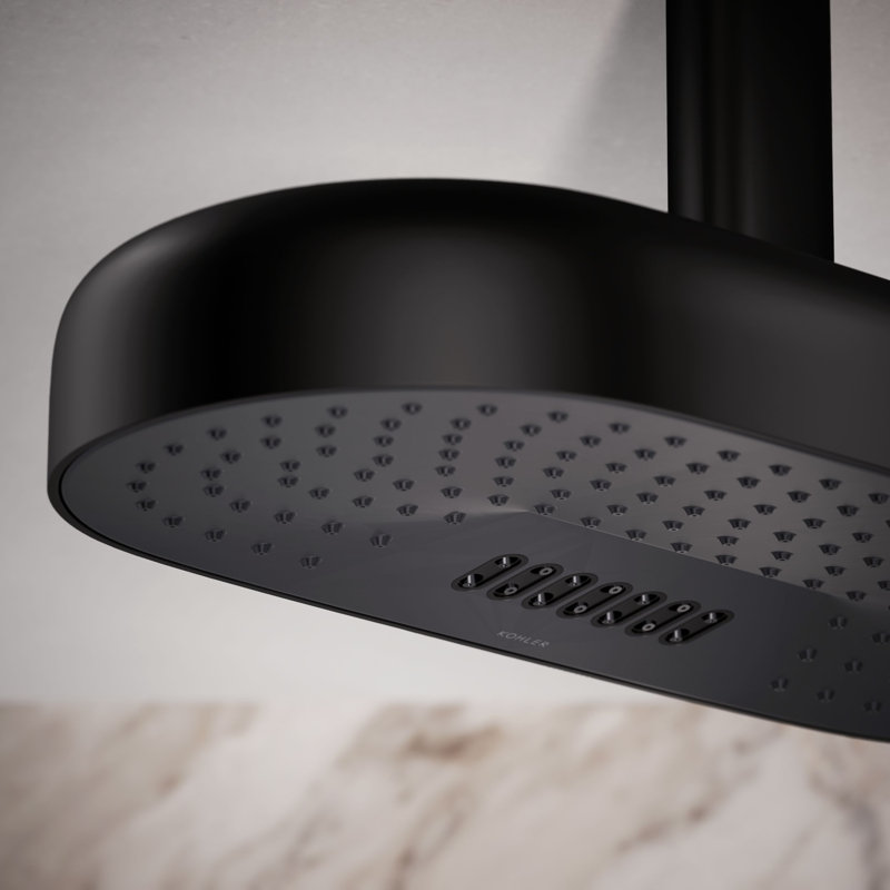 Statement 18" 2.5 GPM Oblong Rainhead, Matte Black
