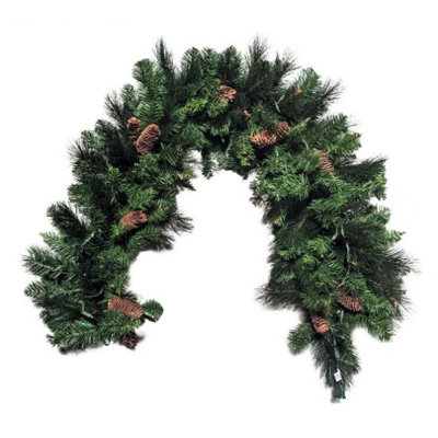 Mixed Noble Garland Classic White 4.5 ft x 14 in LED 5mm