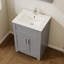 Meuble-lavabo simple 24 po avec plateau en céramique Mychele