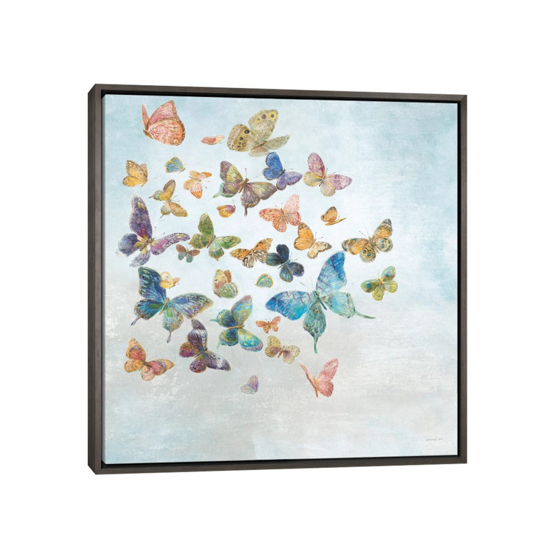 «Beautiful Butterflies Light» par Danhui Nai - reproduction d'art, H 37 po x l 37 po x P 1,5 po, Pas de tapis