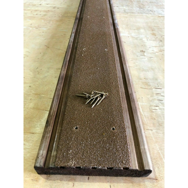 Leoler Wide Anti Slip Decking Strips, 5cm x 120cm, Brown