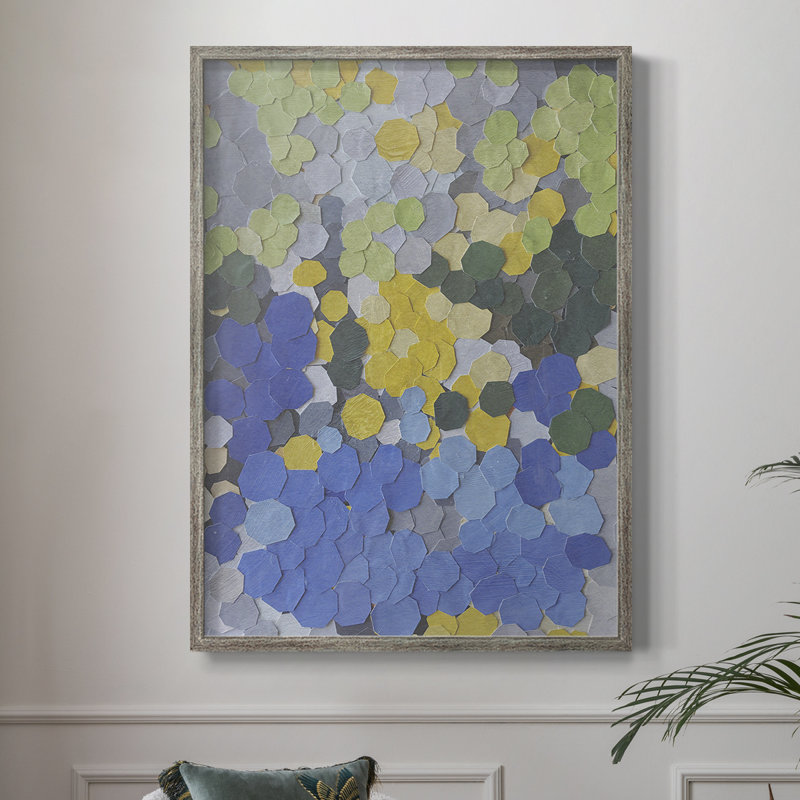 «Lake Como Garden», reproduction encadrée en bois massif, H 11 po x l 9 po