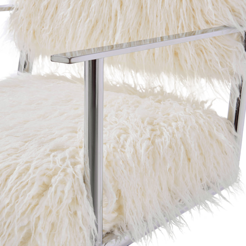 Upholstered Armchair, White