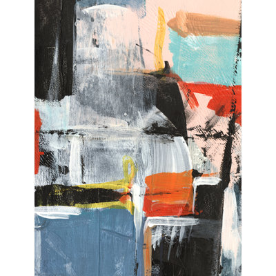 Tegon Erratic Marks II 1 Piece Wrapped Canvas Wall Art