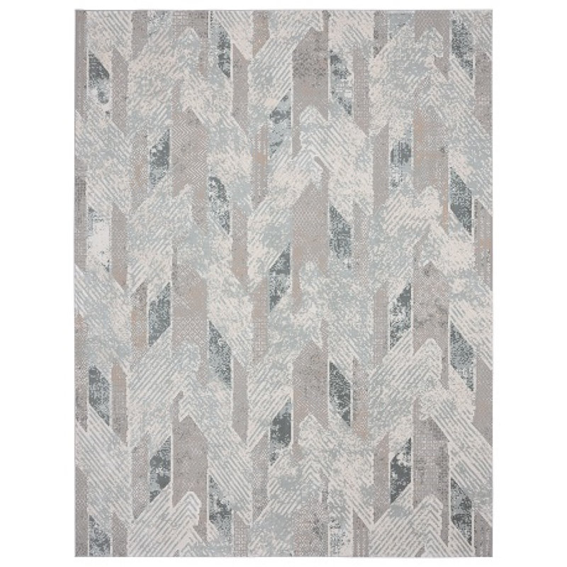 Tapis à chevrons Jahni, Rectangle 1 pi 10 po x 3 pi