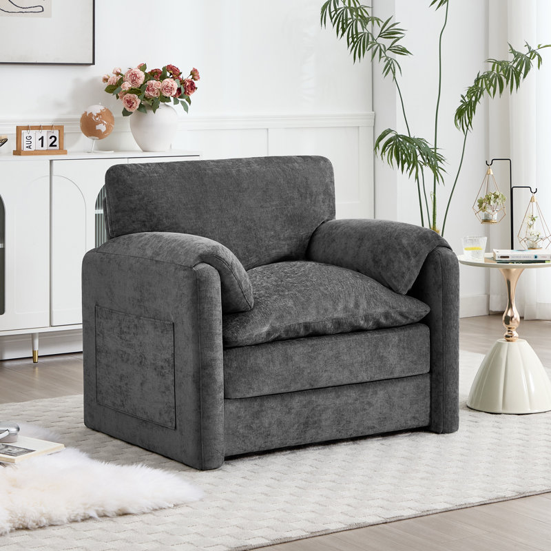 Fauteuil d'appoint simple 38,1 '' Chenille