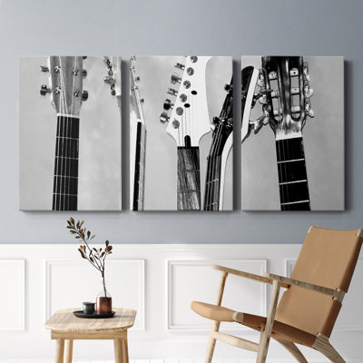 Tête de guitare II - toile tendue avec châssis de qualité supérieure - prête à être accrochée