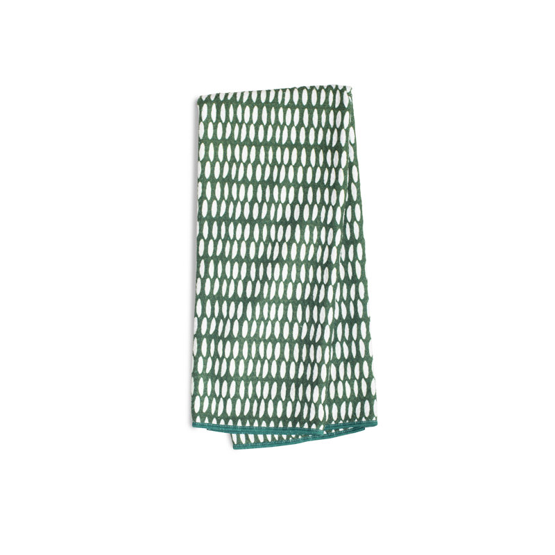 Jacquard Dish Cloth Kitchen Towel, Evergreen