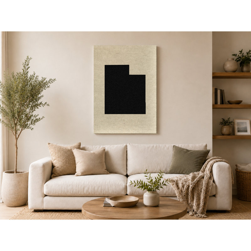 Utah State Silhouette - Portrait, art mural sur toile, H 24 po x l 20 po