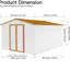 Entrepôt de jardin en métal 10 pi x 12 pi - Remise de rangement intérieure spacieuse avec ventilation optimale