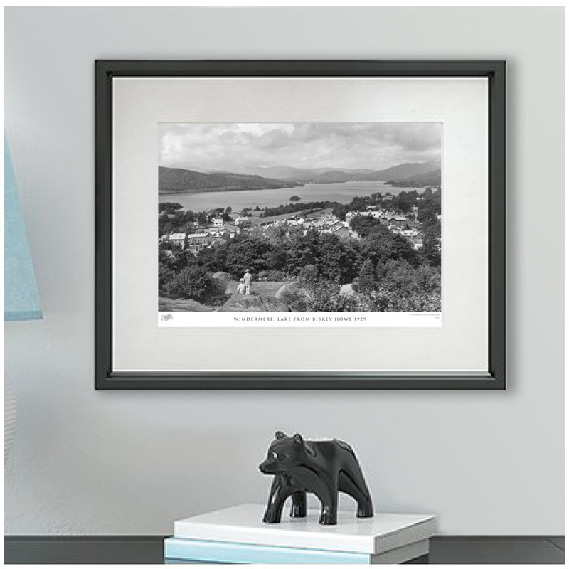 Windermere, Lake From Biskey Howe 1929 - Single Picture Frame Print, 28cm H x 36cm W x 2.3cm D