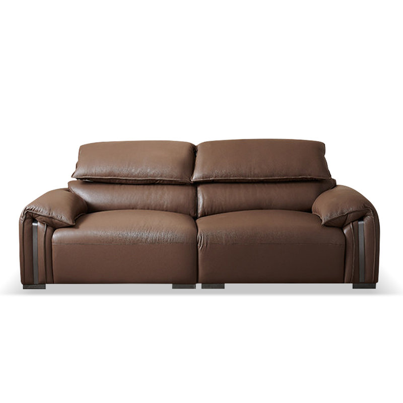 Causeuse-coussin modulaire en similicuir brun, L 86,61 po