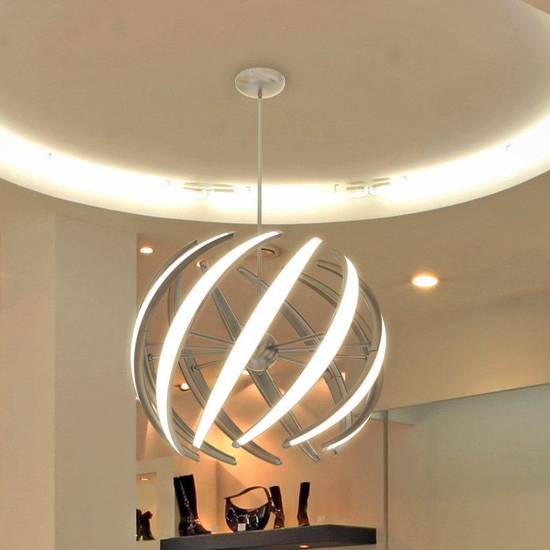 Luminaire suspendu sphère unique 10 lumières Swirl