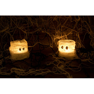 Biddeford Halloween Candles by Abigail210986 - Wrapped Canvas Print