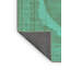 Tapis oriental en laine / polyester tissé à la machine en turquoise / brun / beige-76836041