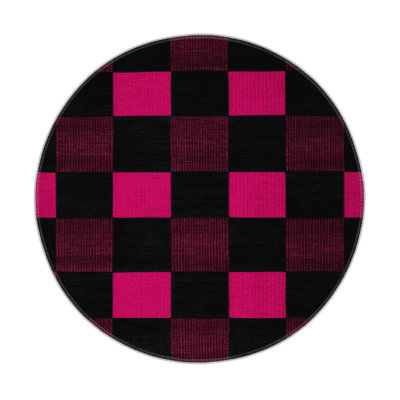 Tapis intérieur / extérieur mauve à carreaux
