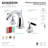 Kingston Brass Kaiser Two-Handle 3-Hole Deck Mount Widespread Bathroom Faucet with Brass Pop-Up Drain-51702998