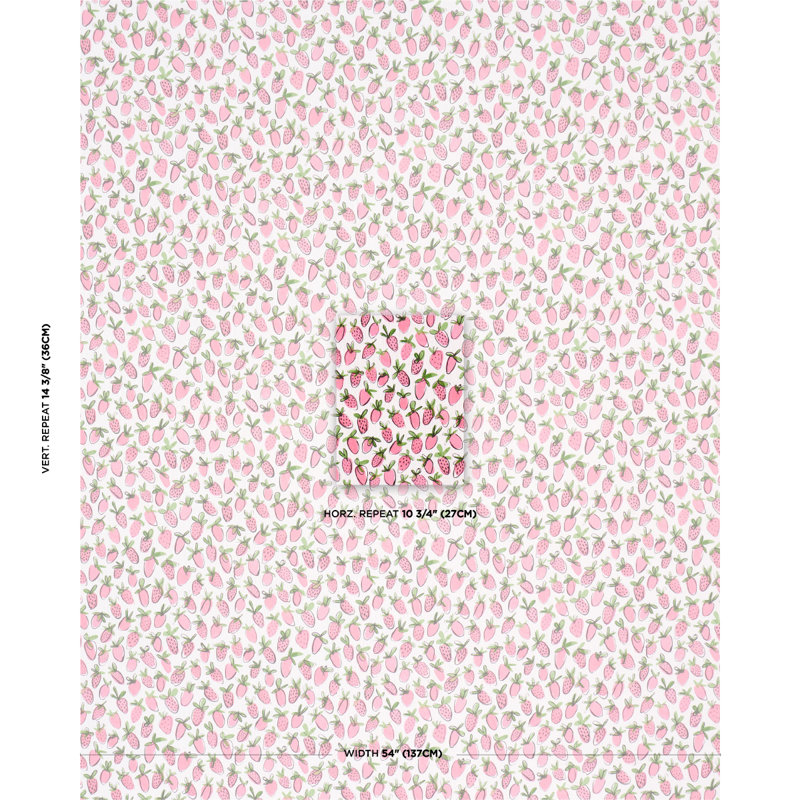 Schumacher X Studio Bon Shortcake Indoor/Outdoor Fabric, Pink