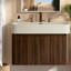 Meuble-lavabo (doit inclure le meuble-lavabo et le lavabo), noyer moderne 24 po-697456882