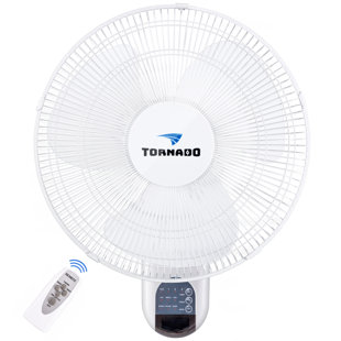 Ventilateur mural oscillant 16 pouces Tornado, télécommande incluse
