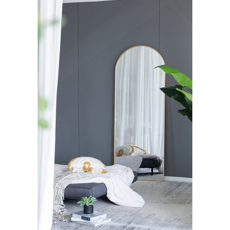 28X1x74" Celine Gold Arch Body Mirror