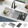 DELTA Everest™ 29" L Granite Composite Workstation Kitchen Sink Undermount Single Bowl with WorkFlow™ Ledge
