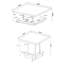 Ensemble de tables basses et de bout carrées 3 pièces Reese, conception à niveaux, bois brun-129591777