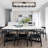 6 - Light 47.24'' Black Farmhouse Dimmable Flush Mount