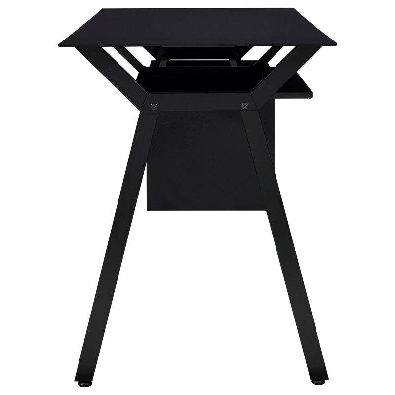 Bureau en verre Barsky, Noir, noir, noir, noir