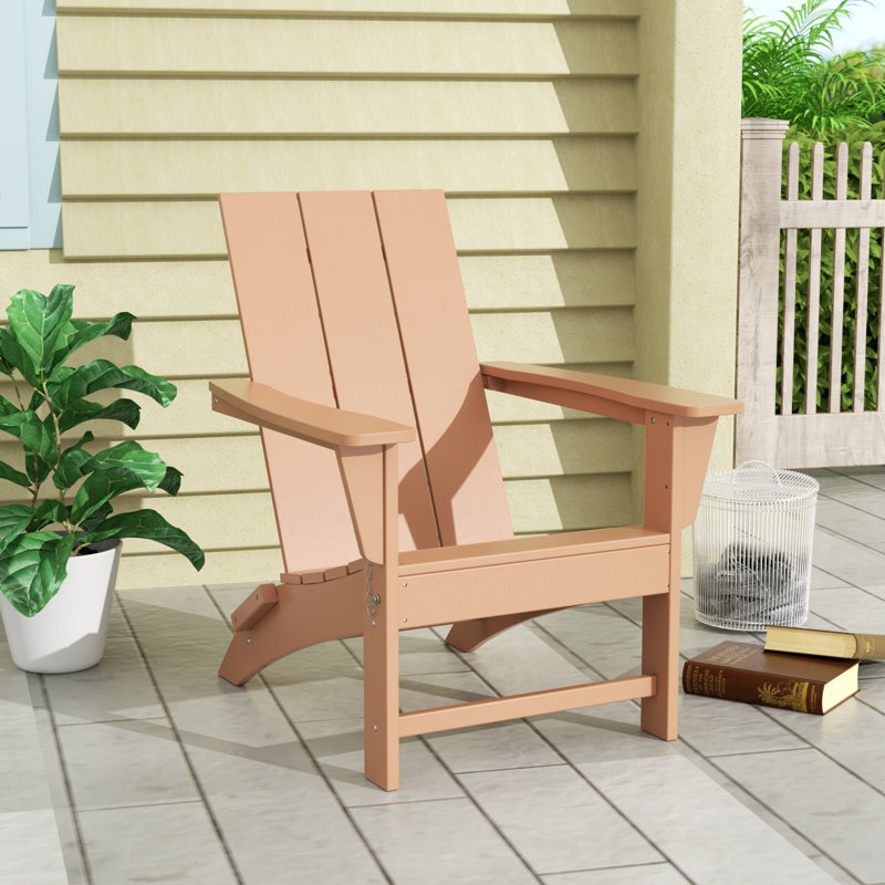Chaise Adirondack pliante en plastique PEHD Joubert, Teck
