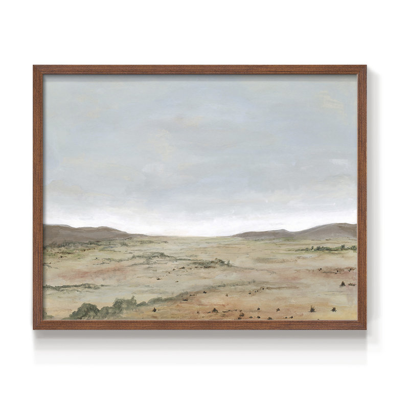 Arid Vista II - reproduction encadrée - réarmable, H 11 po x l 14 po, Noyer