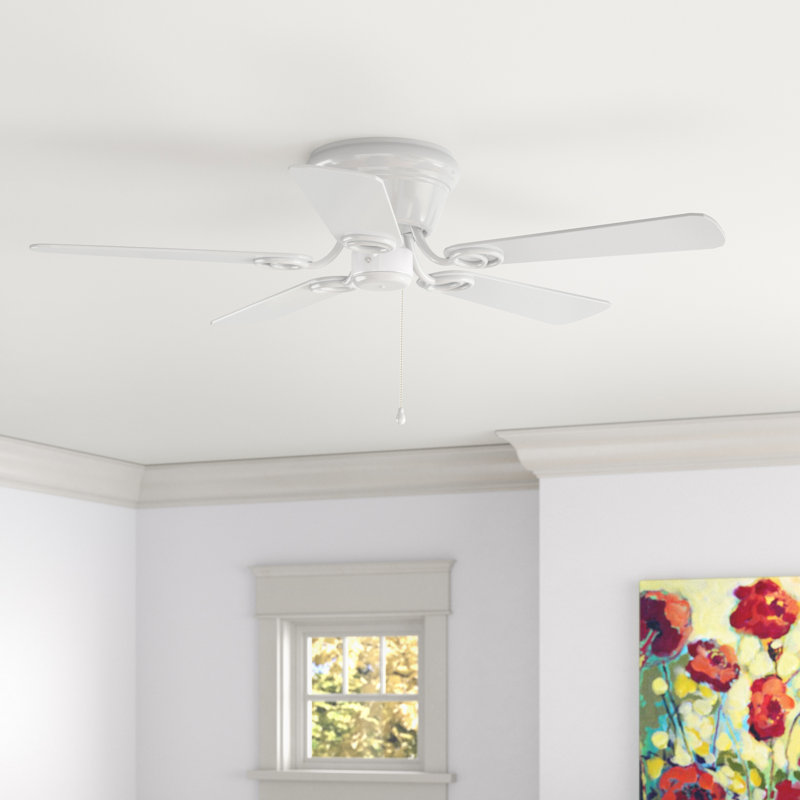 Ventilateur de plafond encastré à 5 pales de 42 po avec chaînette et ensemble d'éclairage inclus Brandee