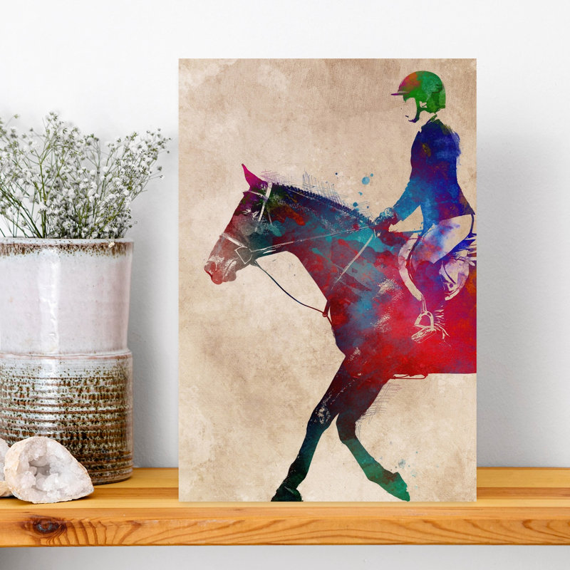 Art mural cheval vibrant vibrant, H 18 po x l 12 po