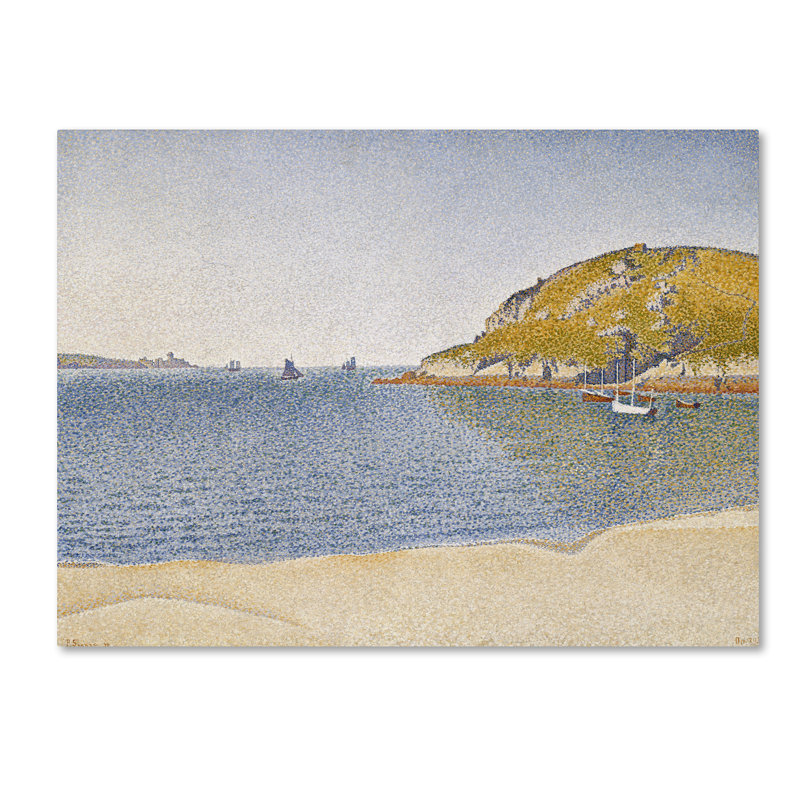« port of saintcast » par impression sur toile tendue Paul Signac, H 24 po x l 32 po