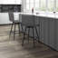 Tabouret de comptoir pivotant en similicuir