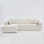 Canapés modulaires, canapé en chenille blanc neige 4 personnes extra profond 108x68 pouces pour salon / chambre d'amis, sans assemblage | Blanc neige | Mousse et ressort-415706283